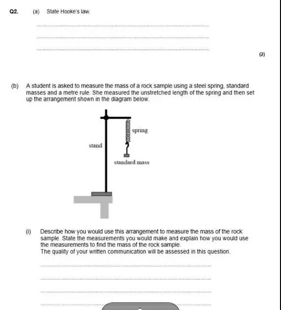 A-Level考试物理实验真题