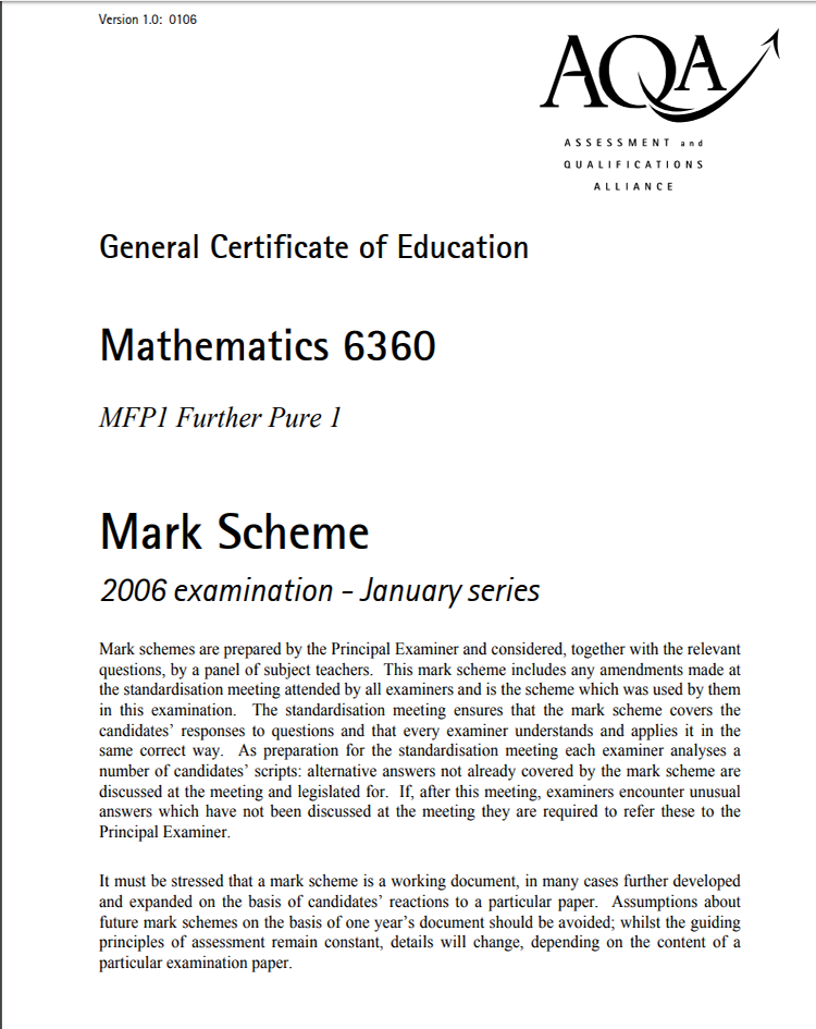AQA-MFP1-W-MS-Jan06