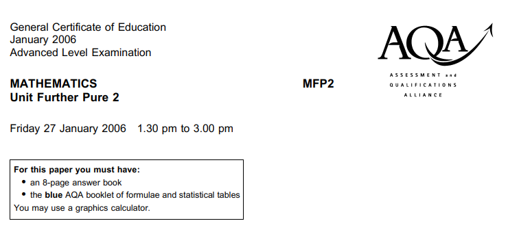 AQA-MFP2-W-QP-Jan06