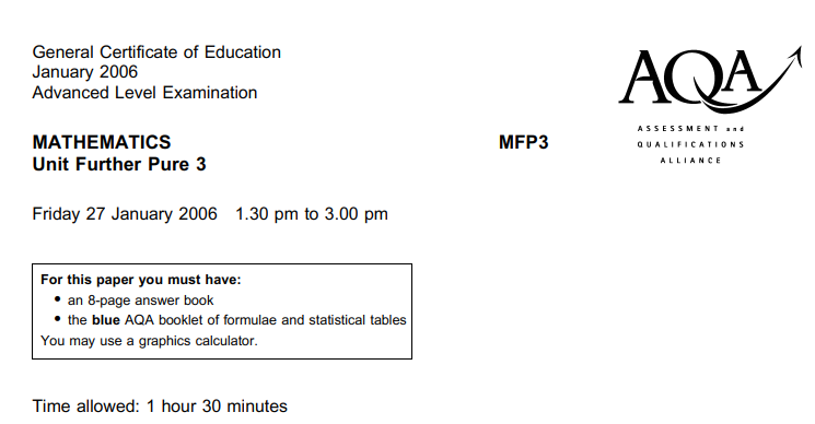 AQA-MFP3-W-QP-Jan06