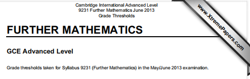 A-Level数学：9231_s13_gt
